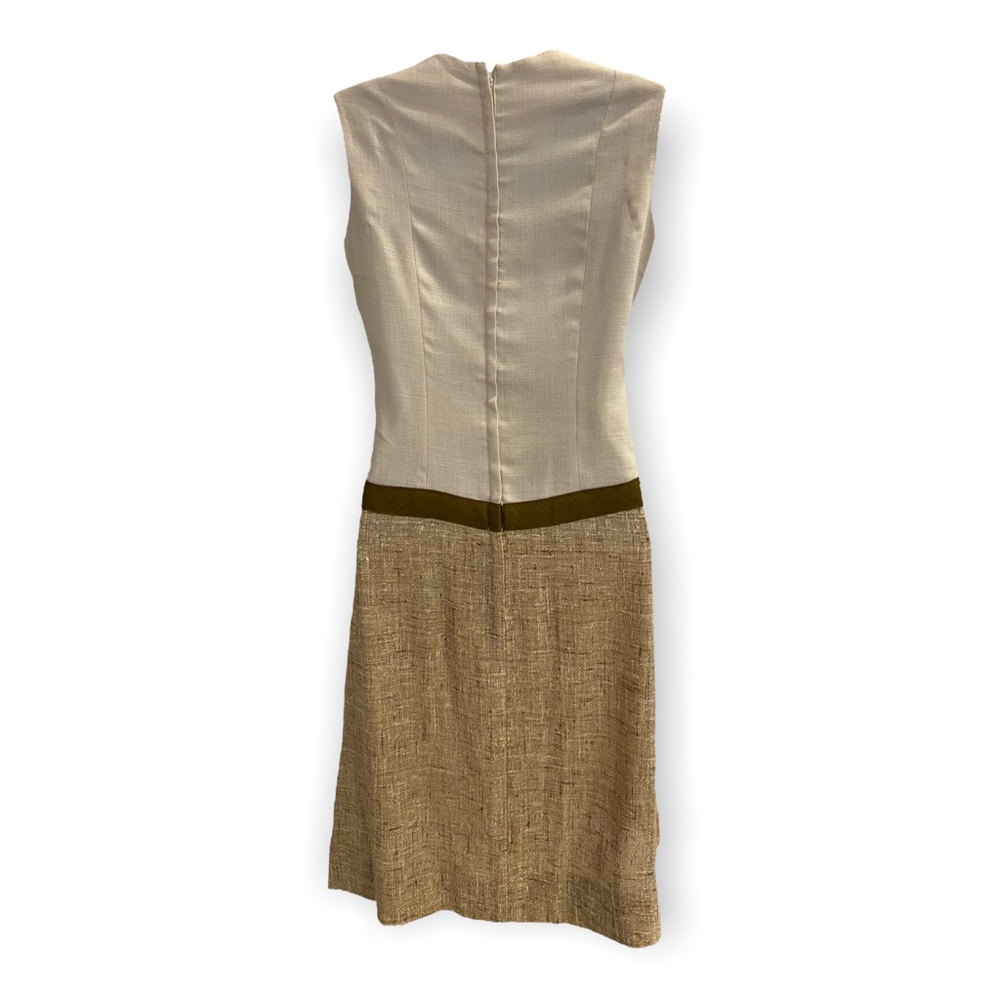 vintage 60s dress suit in tan tweed by Sue Brett -  ILGWU - matching jacket - Picture 7 of 10